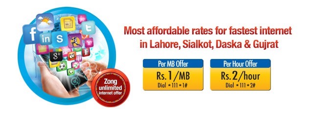 Zong Introduces City Specific or LBC Mobile Internet Packages