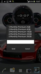 Screenshot of Leaked Zong 4G packages