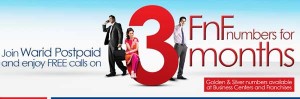 Warid Postpaid Brings Unlimited Free Calls on 3 FnF Numbers