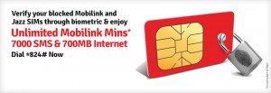 Mobilink Re-Verify Blocked SIM Offer