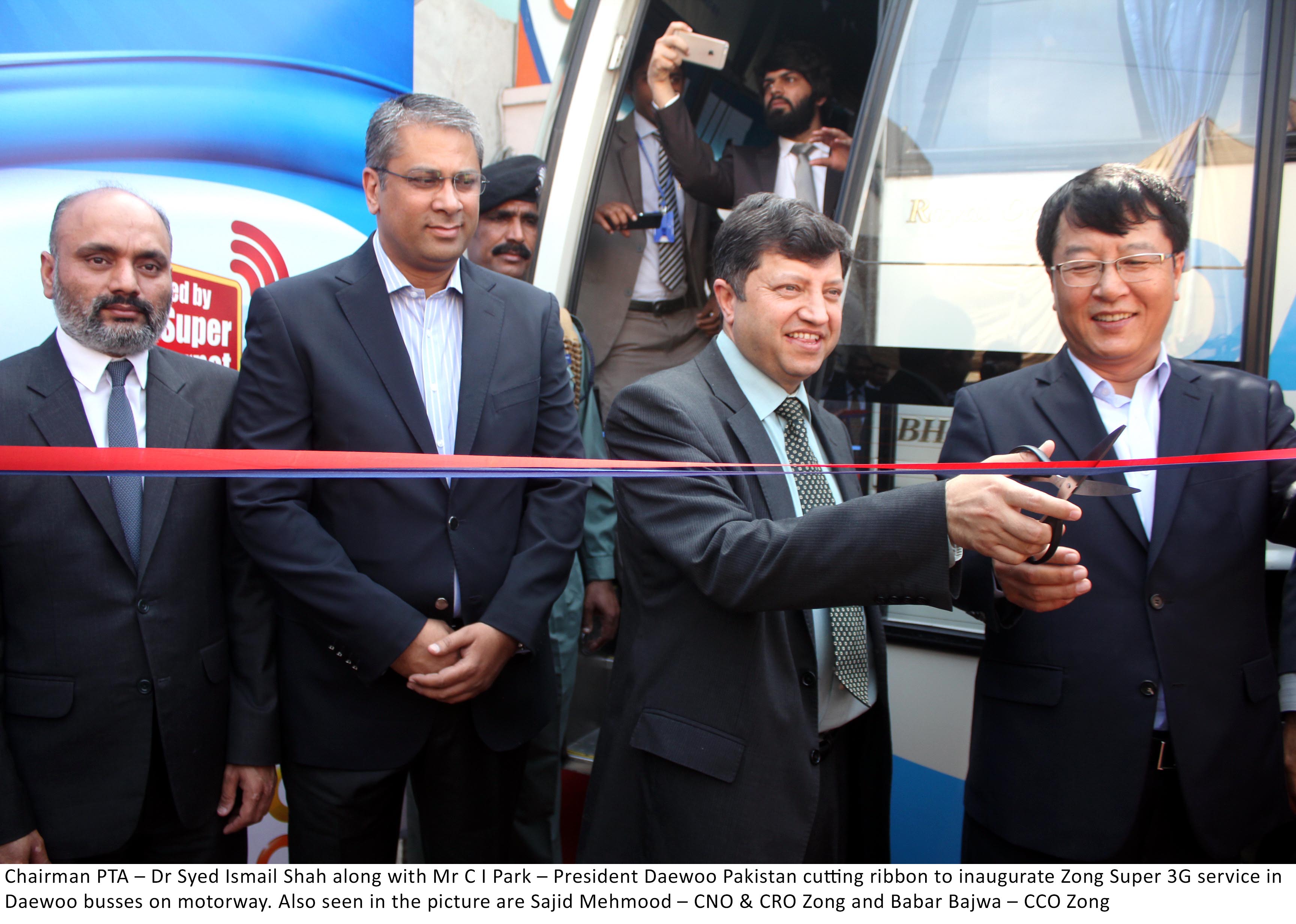 Zong Collaborates Daewoo to Offer Free 3G Internet on Motorway