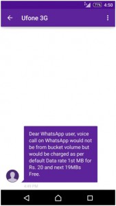 Ufone to Charge WhatsApp Calls