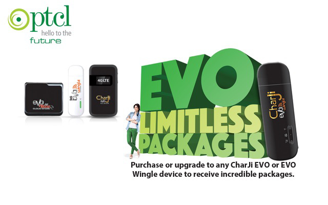 PTCL Offers ‘Limitless Packages’ For its EVO & CharJi Customers